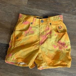 Y2K tangerine high waist shorts